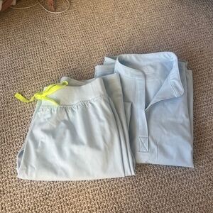 Figs Open Skies Scrub Set: Rafaela Top and Livingston Bottoms